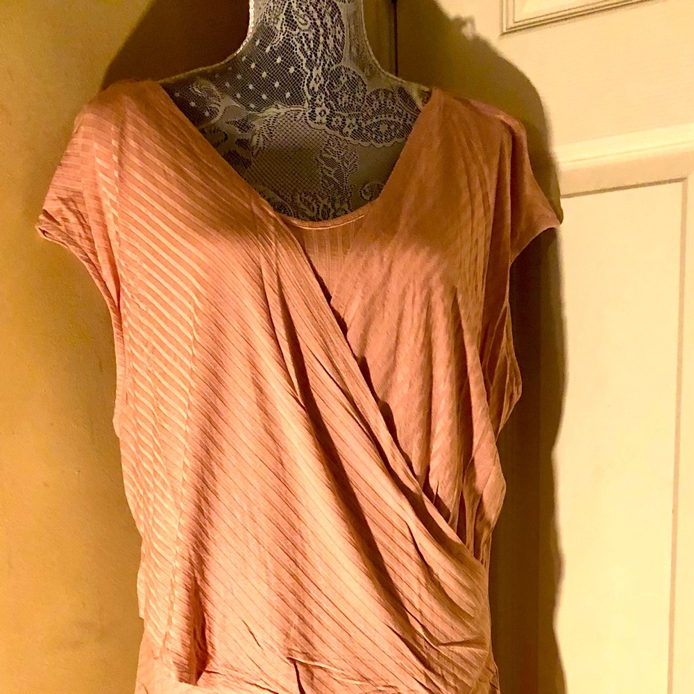 Ladies rose pink ribbed dress size 3X